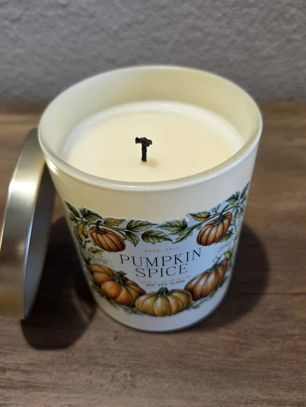 Leoben Candle Pumpkin Spice Single Wick 9oz. Soy Wax- Tested